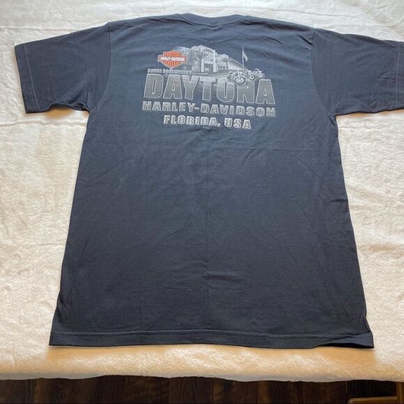 Harley-Davidson Black Graphic Dayton Bike Week 2007 T-Shirt - Picture 2 of 10